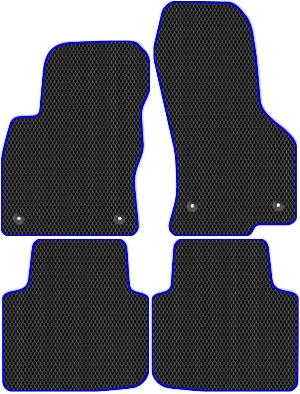 Коврики "EVA ромб" в салон Skoda Superb III (лифтбек / 3V3) 2015 - 2019, черные 4шт.