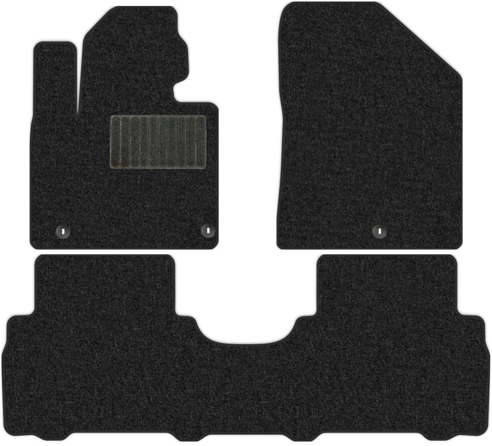 Коврики текстильные "Комфорт" для Kia Sorento Prime III (suv  7 мест / UM) 2014 - 2018, темно-серые, 3шт.