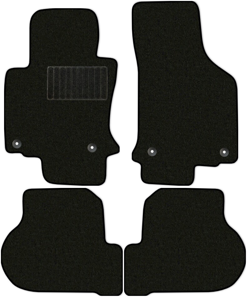 Коврики текстильные "Классик" для Volkswagen Golf V (хэтчбек 5 дв / Mk5) 2003 - 2008, черные, 4шт.