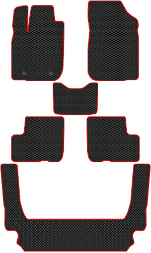 Коврики "" в салон Лада Ларгус Кросс I (Универсал 7 мест / R90) 2012 - 2021, ые 6шт.