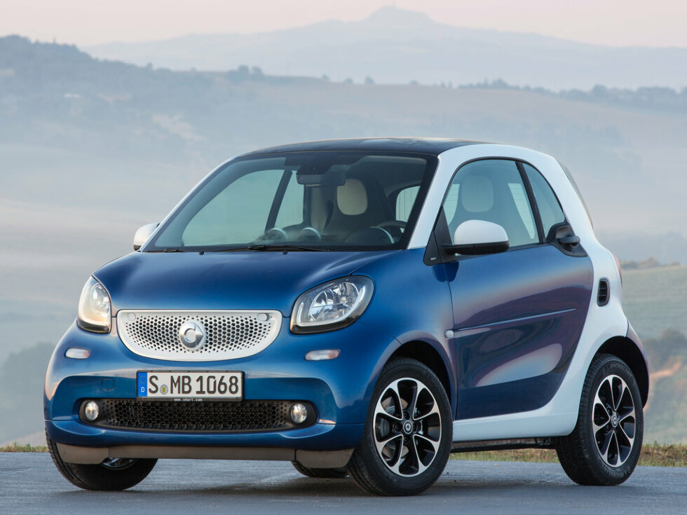 Коврики ЭВА "EVA сота" для Smart Fortwo III (хэтчбек 3 дв / C453) 2014 - Н.В., серые, 2шт.