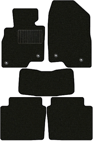 Коврики "Стандарт" в салон Mazda 6 III (седан / GJ) 2015 - 2018, черные 5шт.