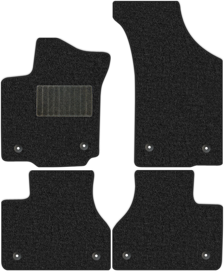 Коврики текстильные "Классик" для Volkswagen Pheaton (седан) 2007 - 2010, темно-серые, 4шт.