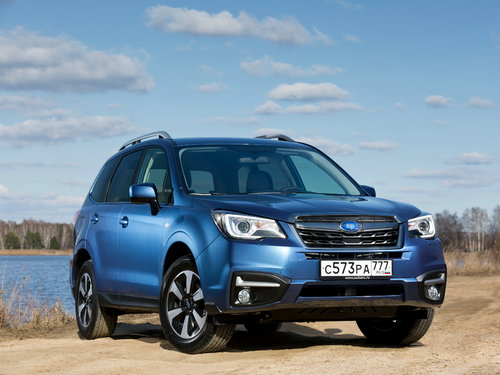 Коврики текстильные "Классик" для Subaru Forester (suv / SJ) 2016 - 2019, темно-серые, 5шт.